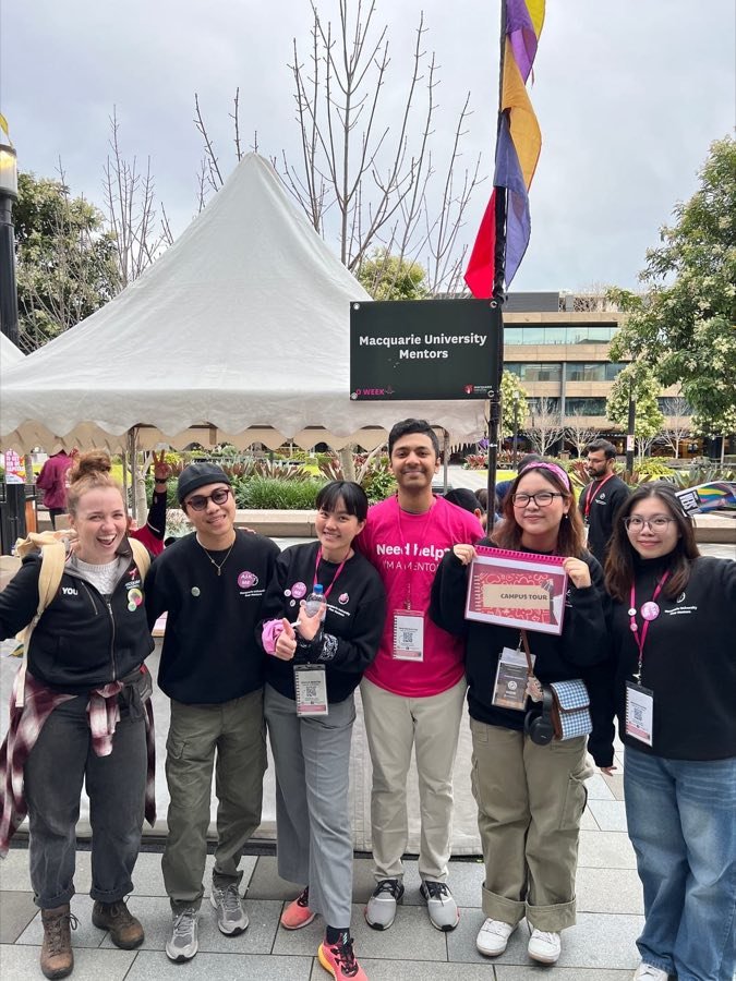 Orientation week, leading a campus tour